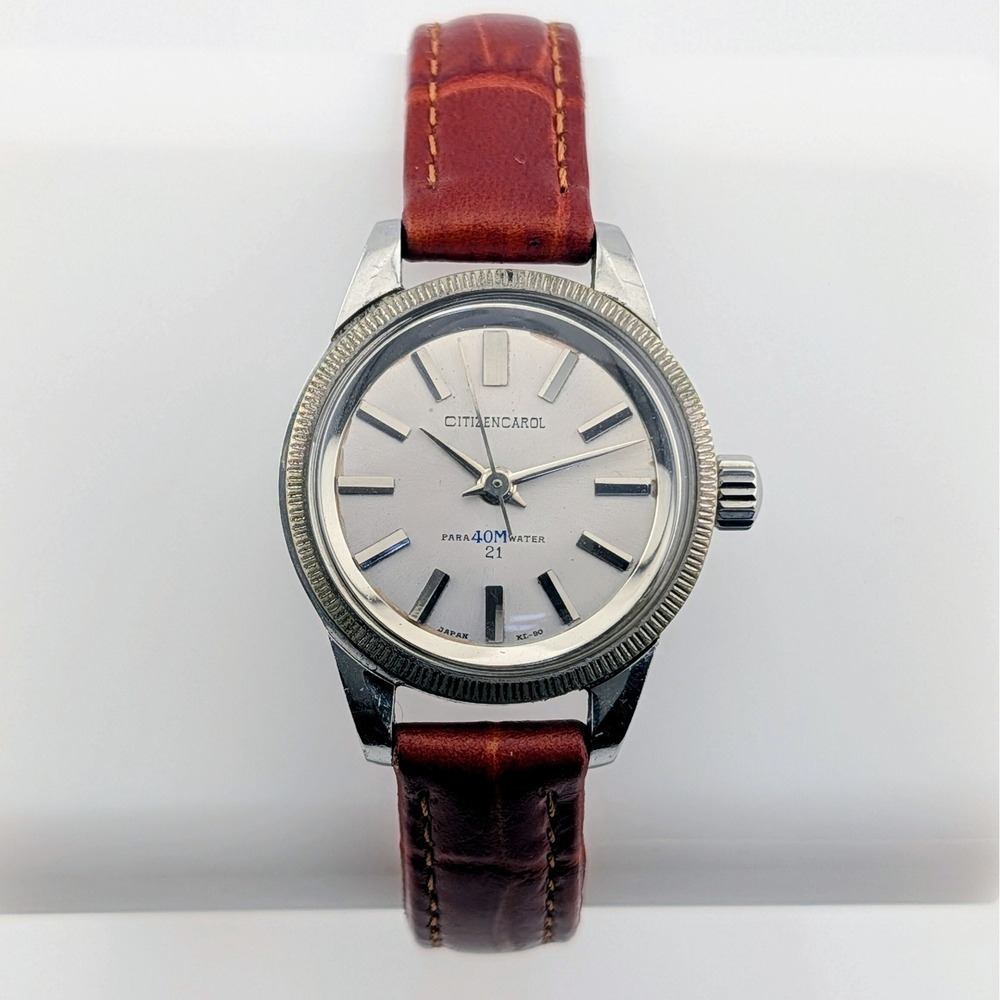 Vintage Citizen Carol Automatic 21J Para 40M Silver Tone Dial‎ and Bracelet 26mm